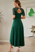 'Nereida' Short Sleeve Lace Dress - Celes Fashion